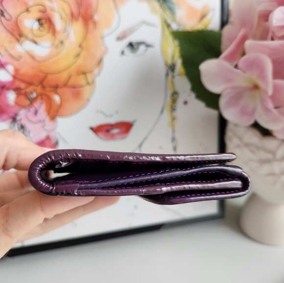 PRADA Purple Nylon and Leather Compact Wallet - Picture 5 of 15